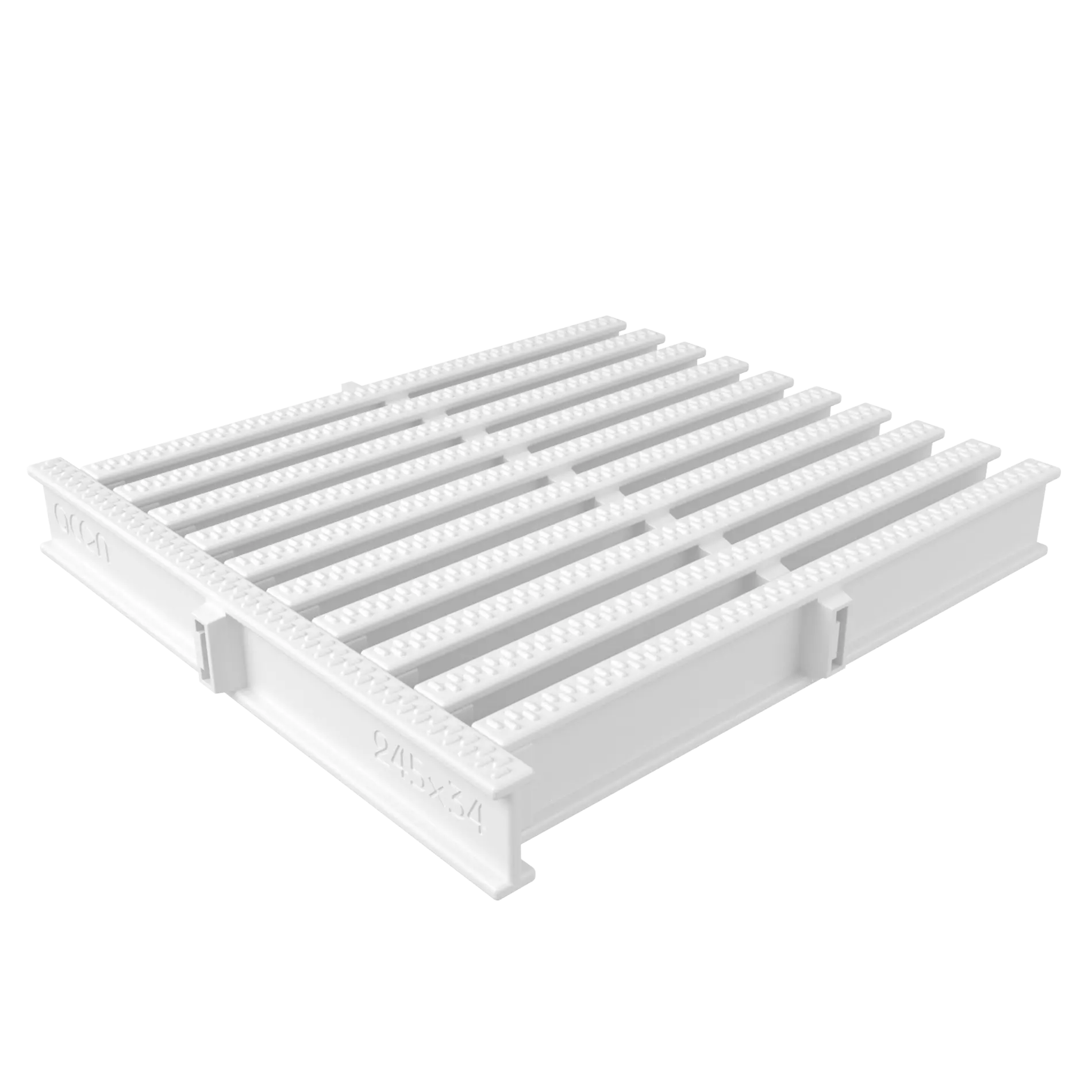 угловой сегмент переливной решетки acon 245x34мм, цвет белый